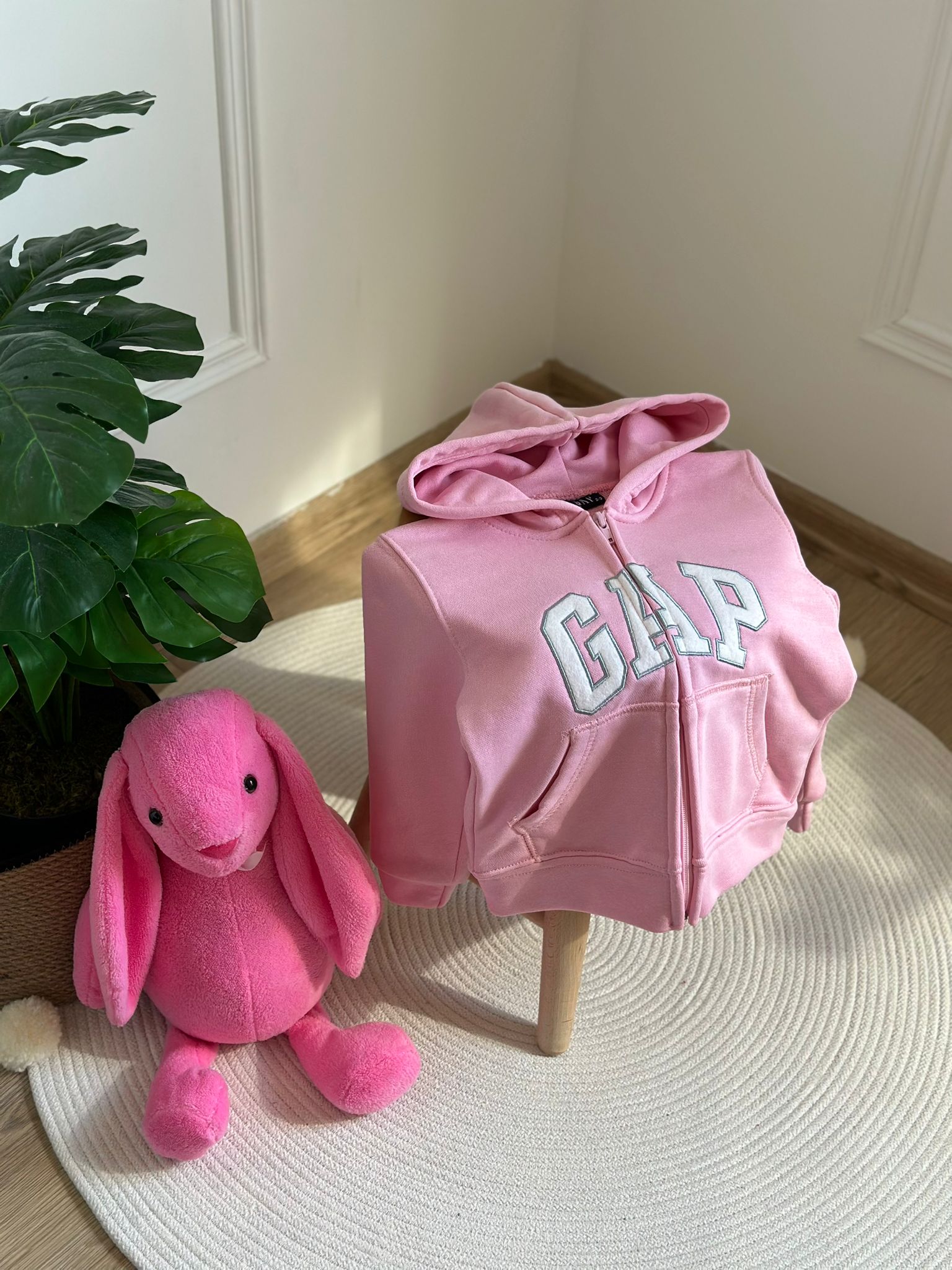 Fermuarlı Pembe Gap Sweatshirt