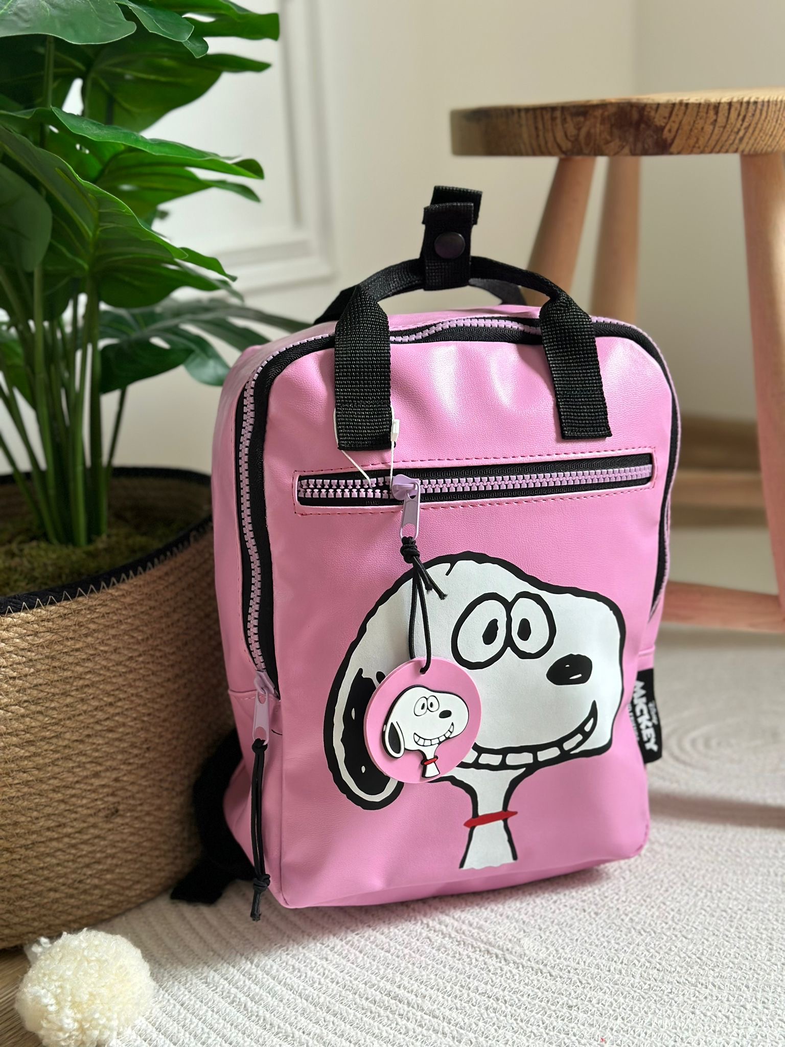 Pembe Snoopy Çanta