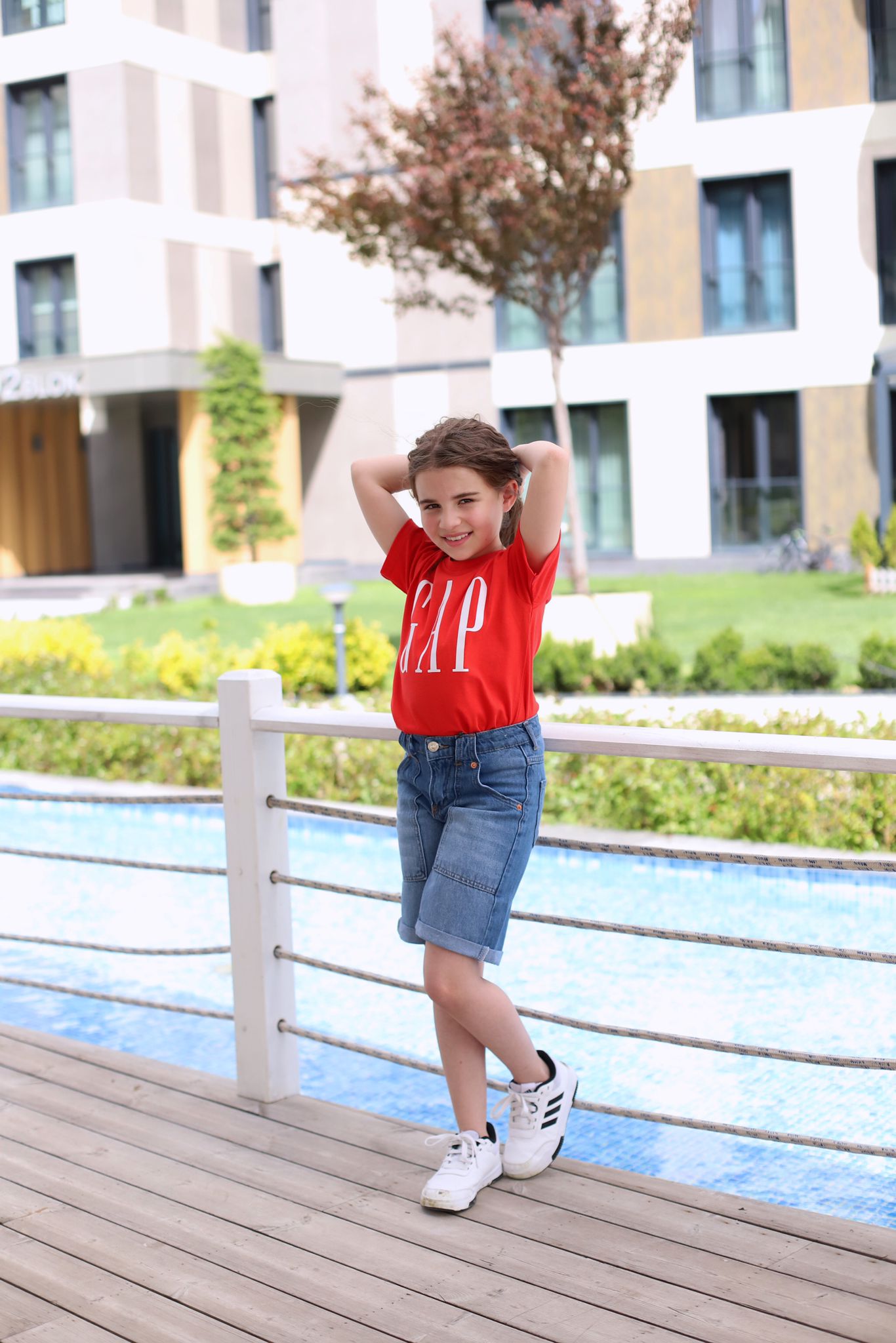 Kırmızı Gap Baskılı Çocuk T-shirt