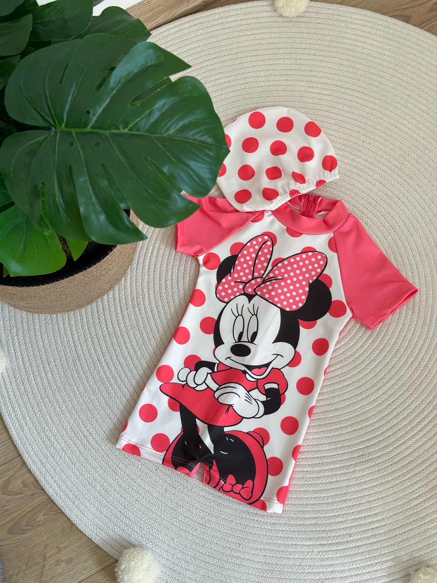 Minnie Mouse Puantiyeli Tulum Mayo