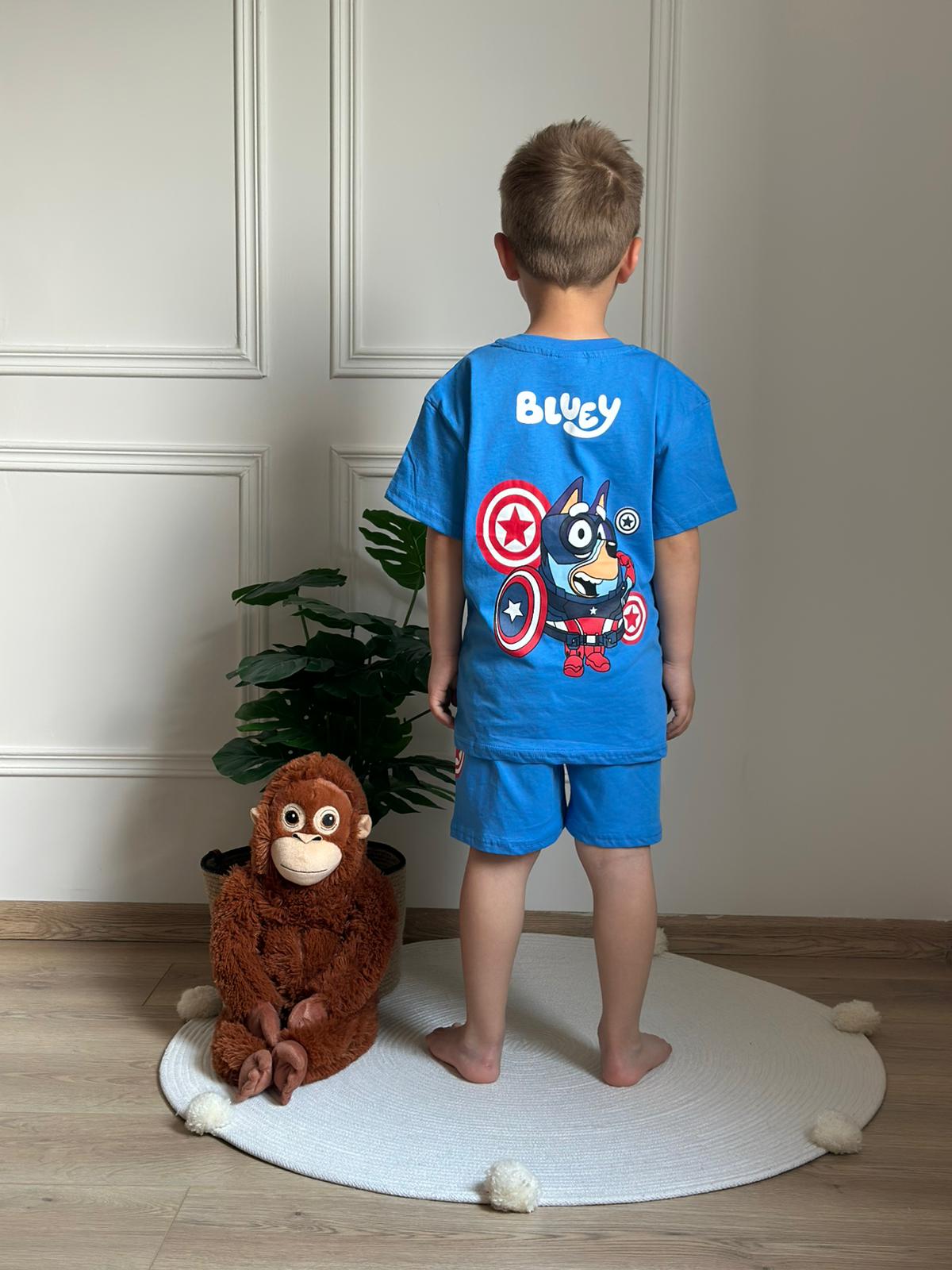 Mavi Captain Bluey Şortlu Takım