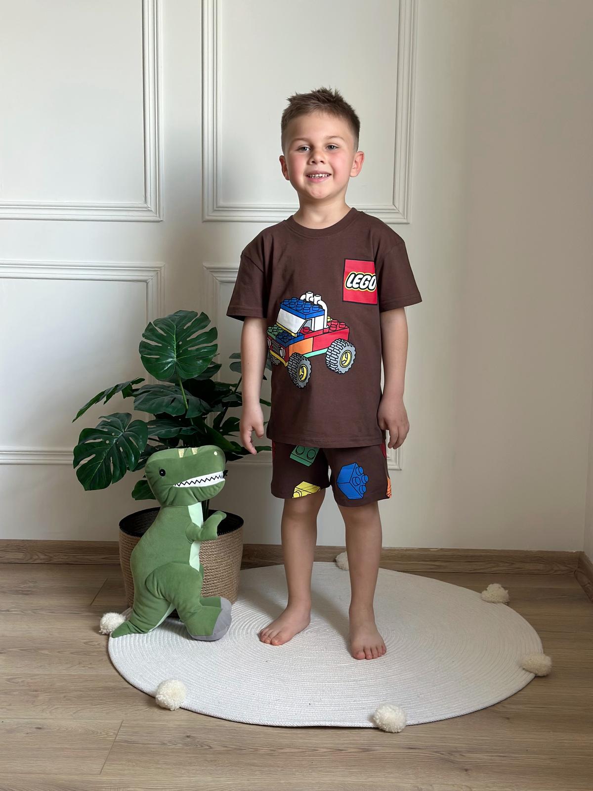 Kahverengi Lego Şortlu Takım