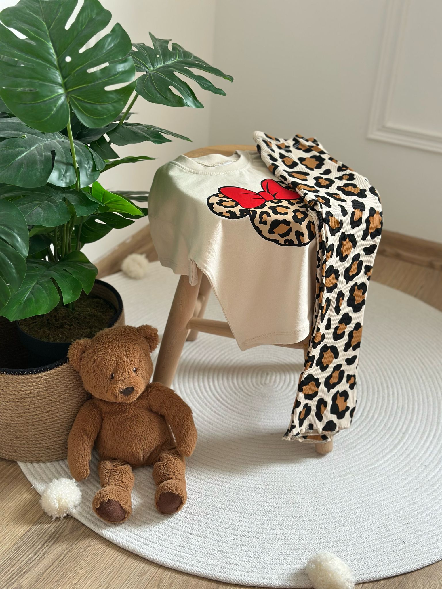 Leoparlı İspanyol Paça Minnie Takım