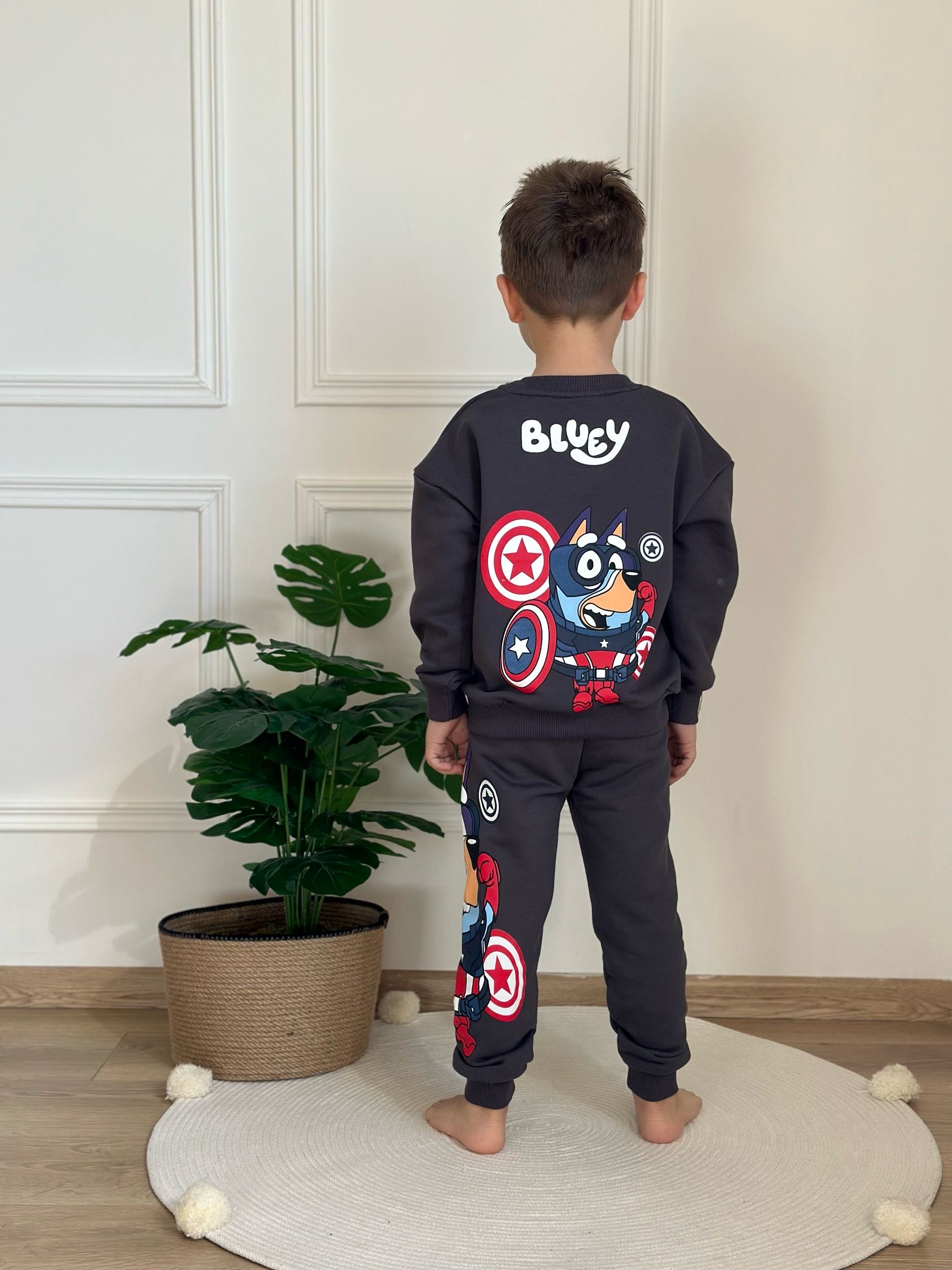 Füme Captain Bluey Eşofman Takımı