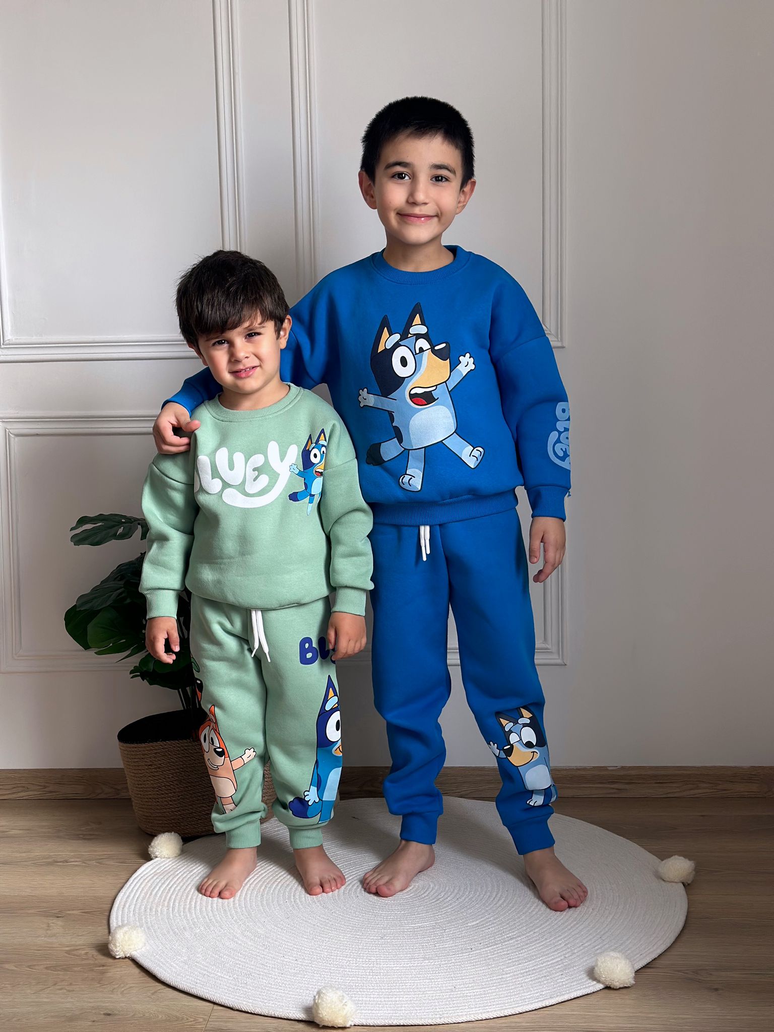 Mavi Bluey Figür Baskılı eşofman Takımı