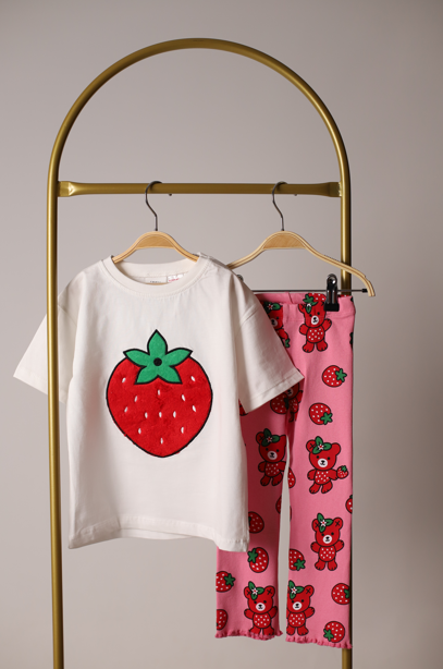 Strawberry Teddy Taytlı Takım