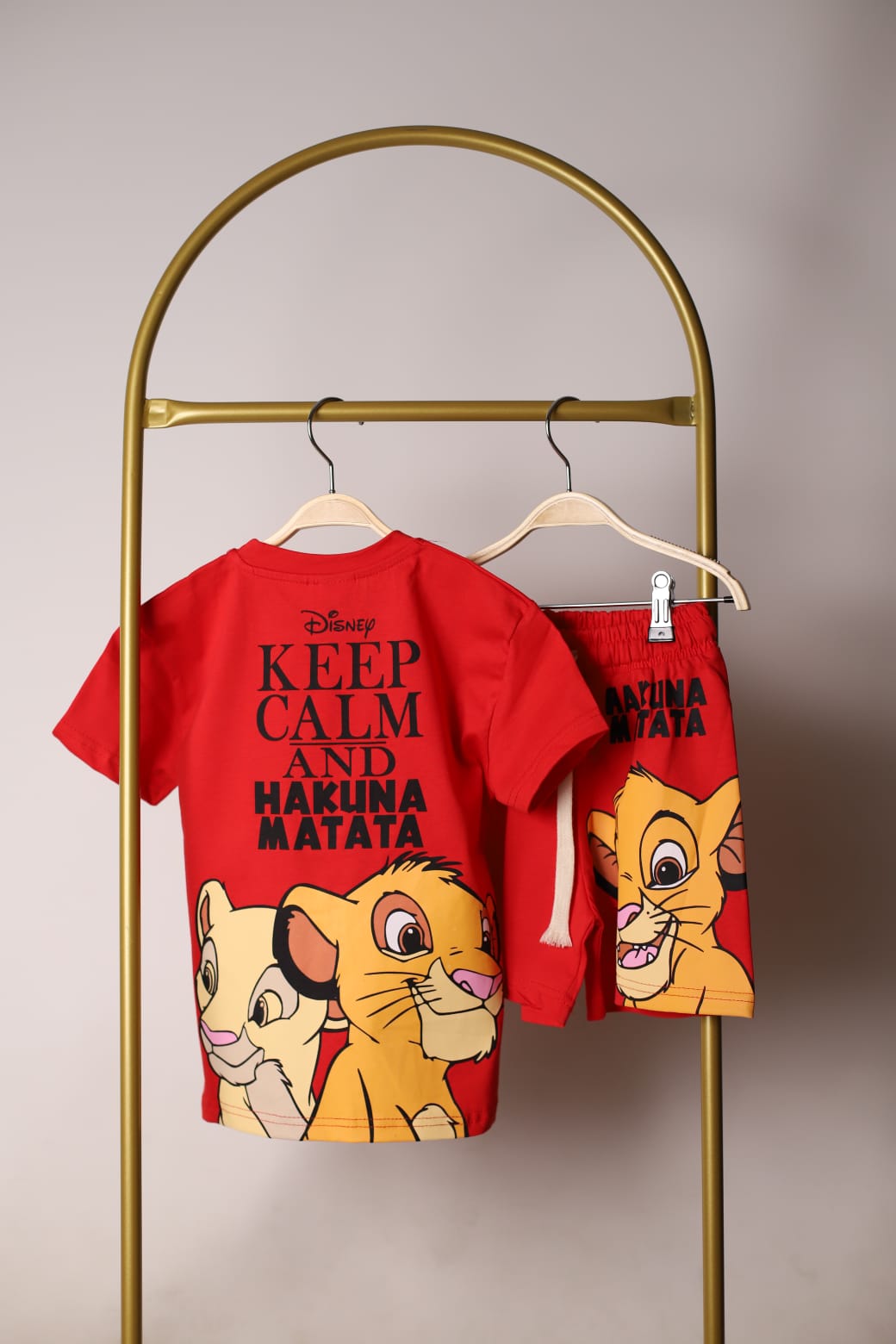 Kırmızı Keep Calm Leon King Şortlu Takım