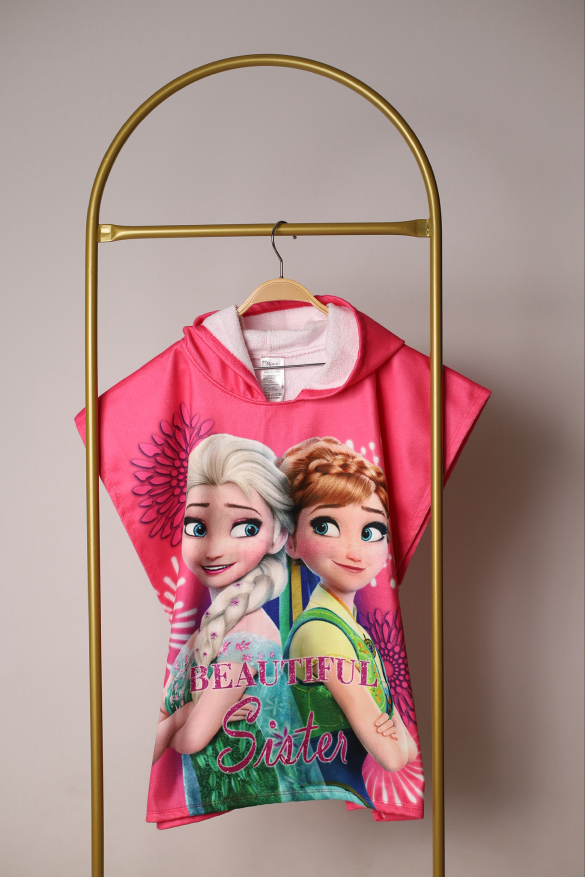 Pembe Frozen Friends Panço Plaj Havlusu