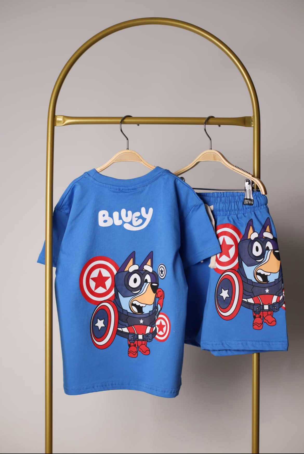 Mavi Captain Bluey Şortlu Takım