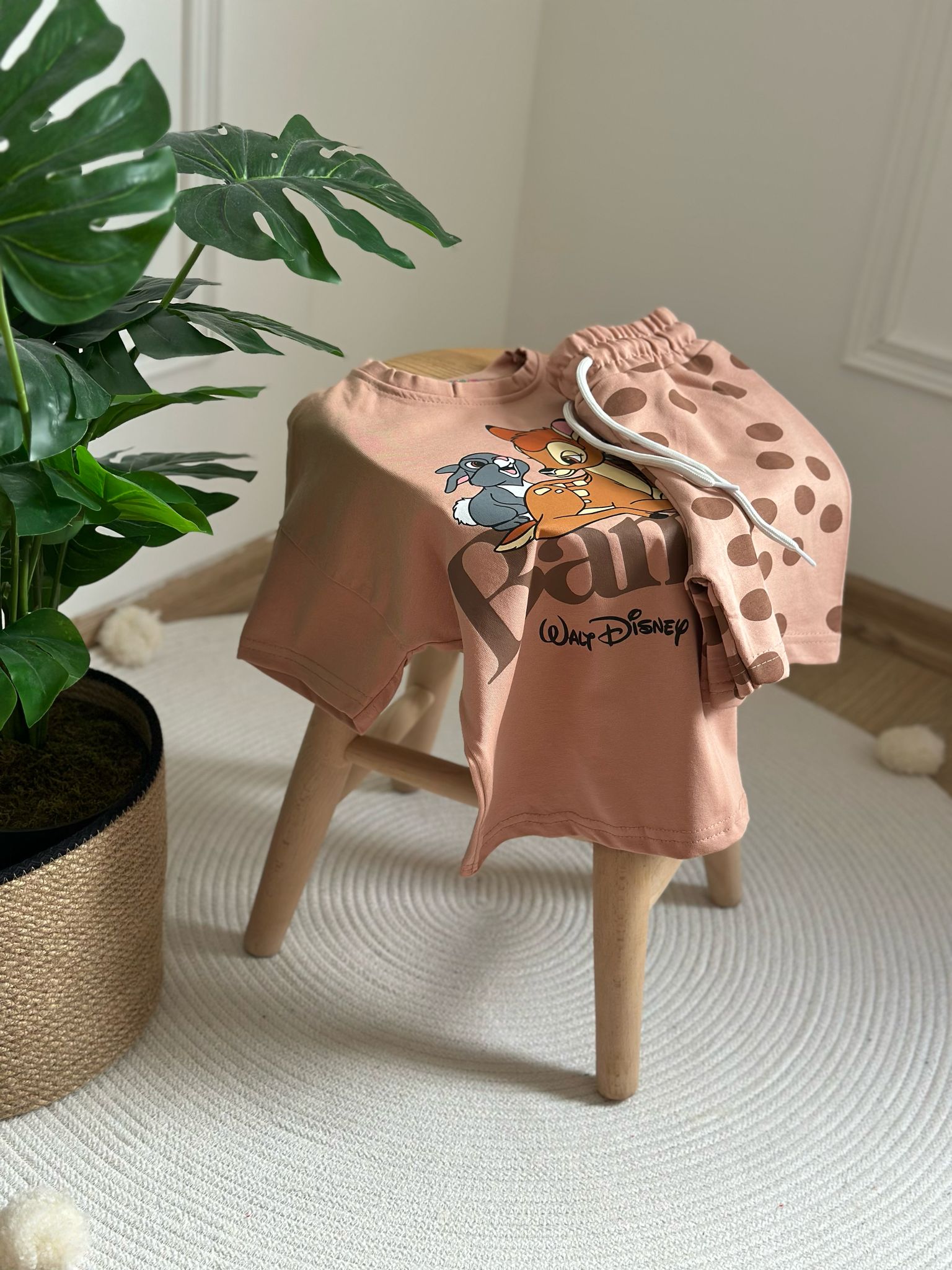 Kahverengi Bambi Şortlu Takım