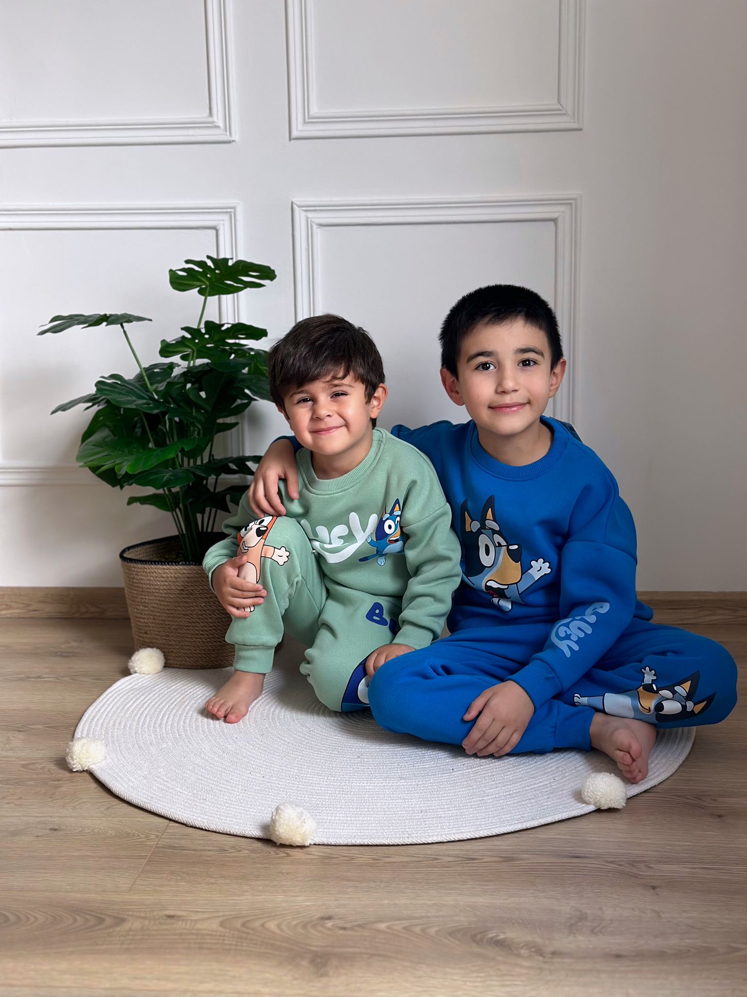Mavi Bluey Figür Baskılı eşofman Takımı