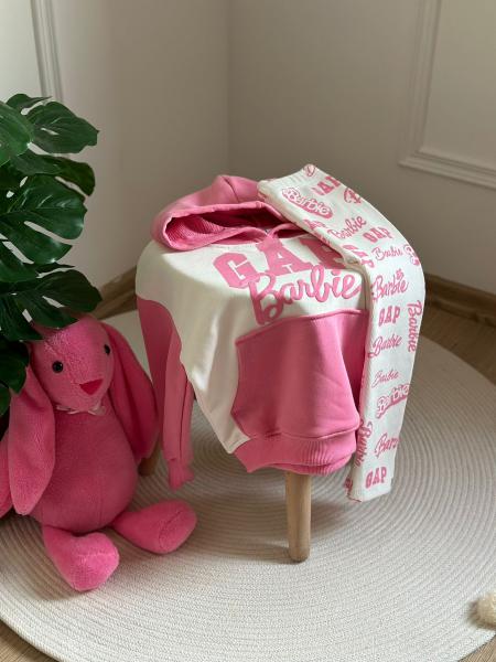 Barbie Pembe Gap Cep Detaylı Eşofman Takımı