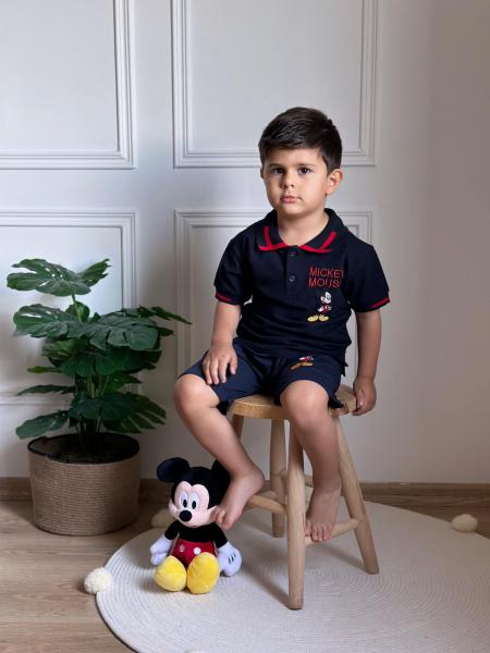 Polo Yaka Mickey Mouse Şortlu Takım
