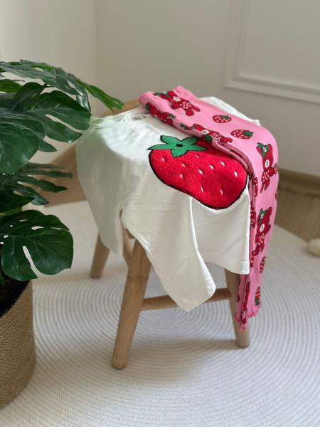 Strawberry Teddy Taytlı Takım