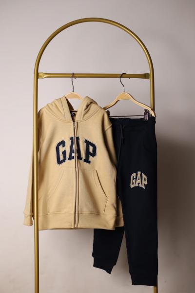 Bej Rengi Gap Fermuarlı Eşofman Takımı