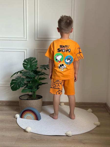 Turuncu Many Snoopy Şortlu Takım