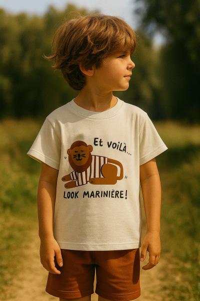 Et Voila Look Marıniere Baskılı Şortlu Takım