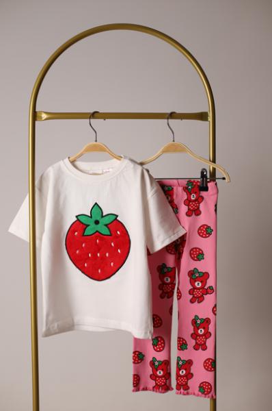 Strawberry Teddy Taytlı Takım