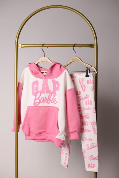 Barbie Pembe Gap Cep Detaylı Eşofman Takımı
