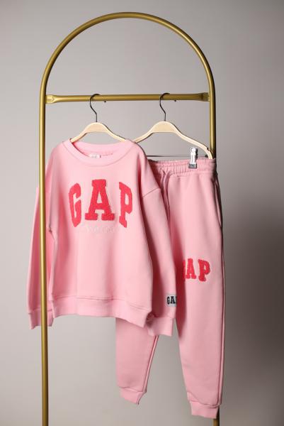 Pudra Pembe Punch İşlemeli Gap Eşofman Takımı