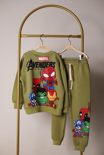 Haki Avengers Figür Basklılı Eşofman Takımı