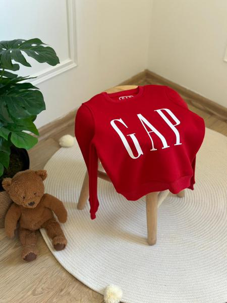 Kırmızı Gap Baskılı Sweatshirt