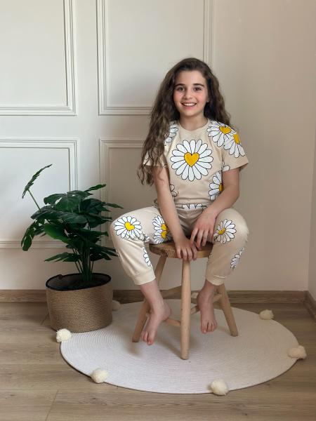 Papatya Detaylı Eşofman Takımı
