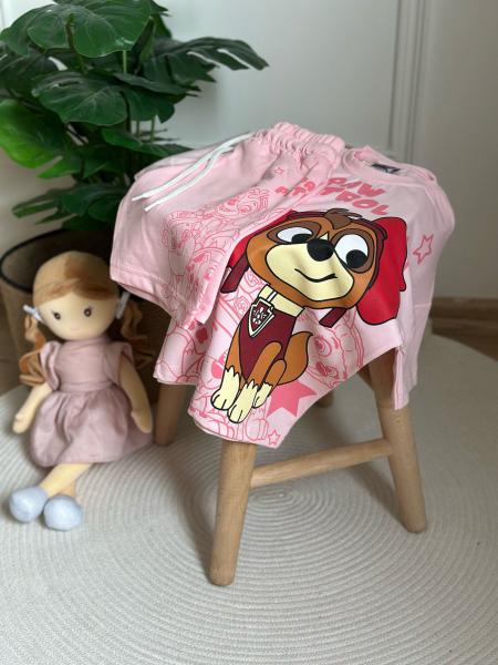 Pembe Paw Patrol Figür Detaylı Şortlu Takım